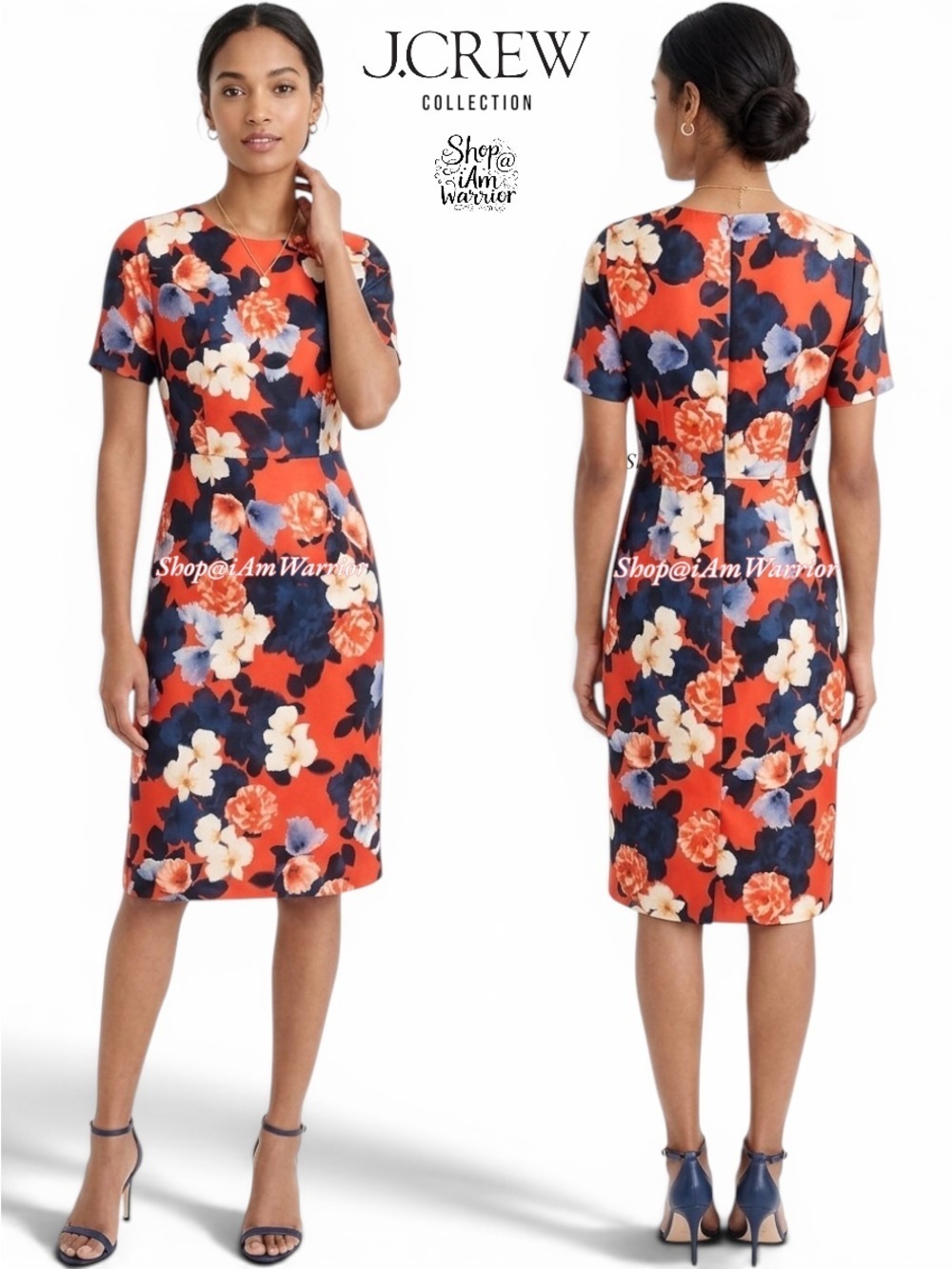 J.Crew Collection sunset garden silk blend midi dress *shop@iamwarrior